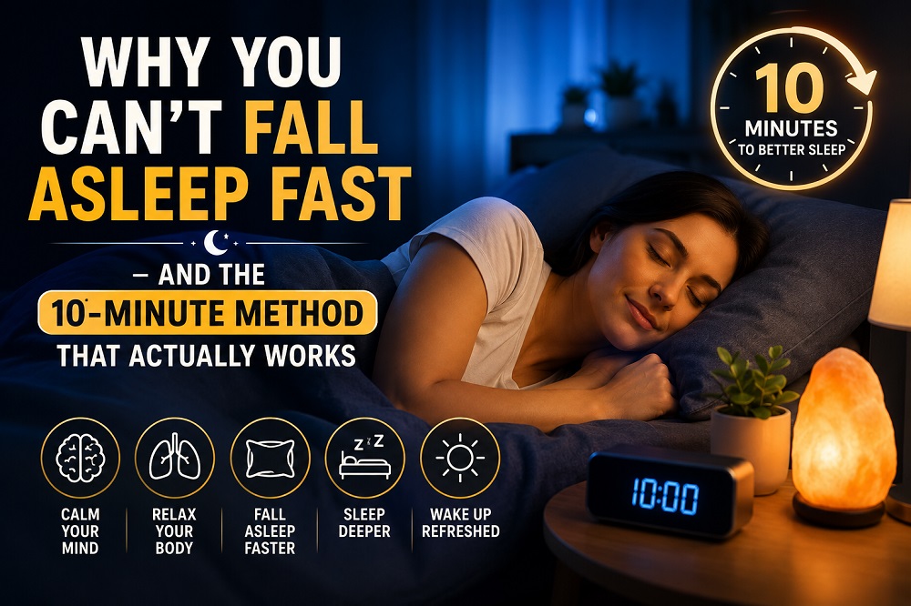 Why You Can’t Fall Asleep Fast —  And the 10-Minute Method That Actually Works